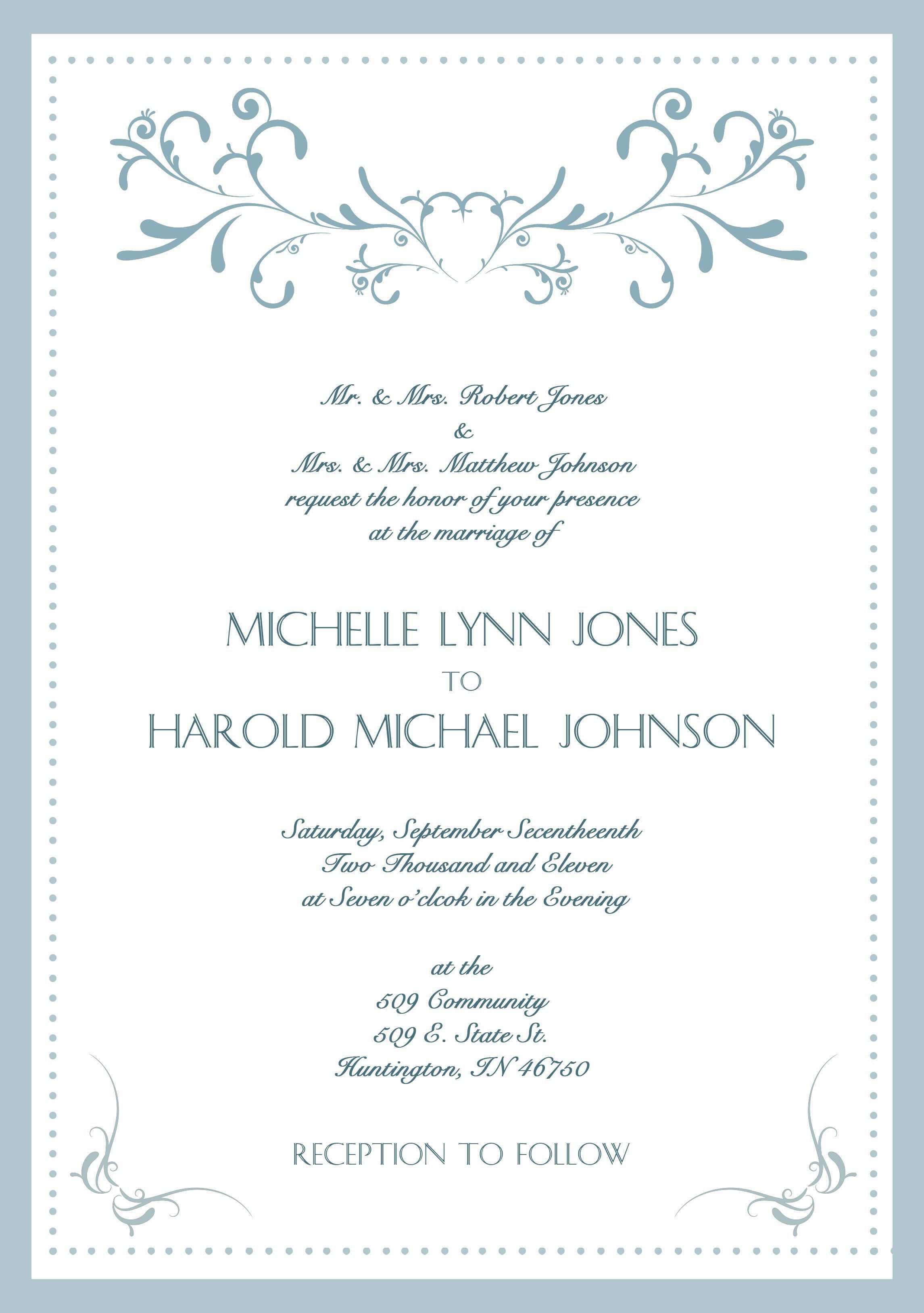 29 Customize Example Of Wedding Invitation Card Format Now by Example Of Wedding Invitation Card Format