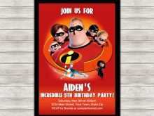 29 Online Incredibles Birthday Invitation Template With Stunning Design for Incredibles Birthday Invitation Template