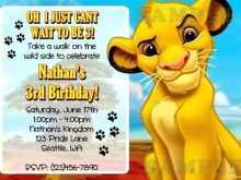 29 Printable Free Lion King Birthday Invitation Template PSD File by Free Lion King Birthday Invitation Template