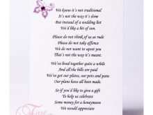 Wedding Invitation Wording Samples No Gifts