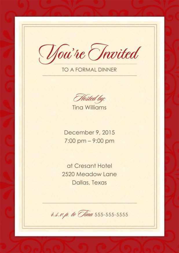 30 Blank Template Of Formal Invitation Photo for Template Of Formal Invitation