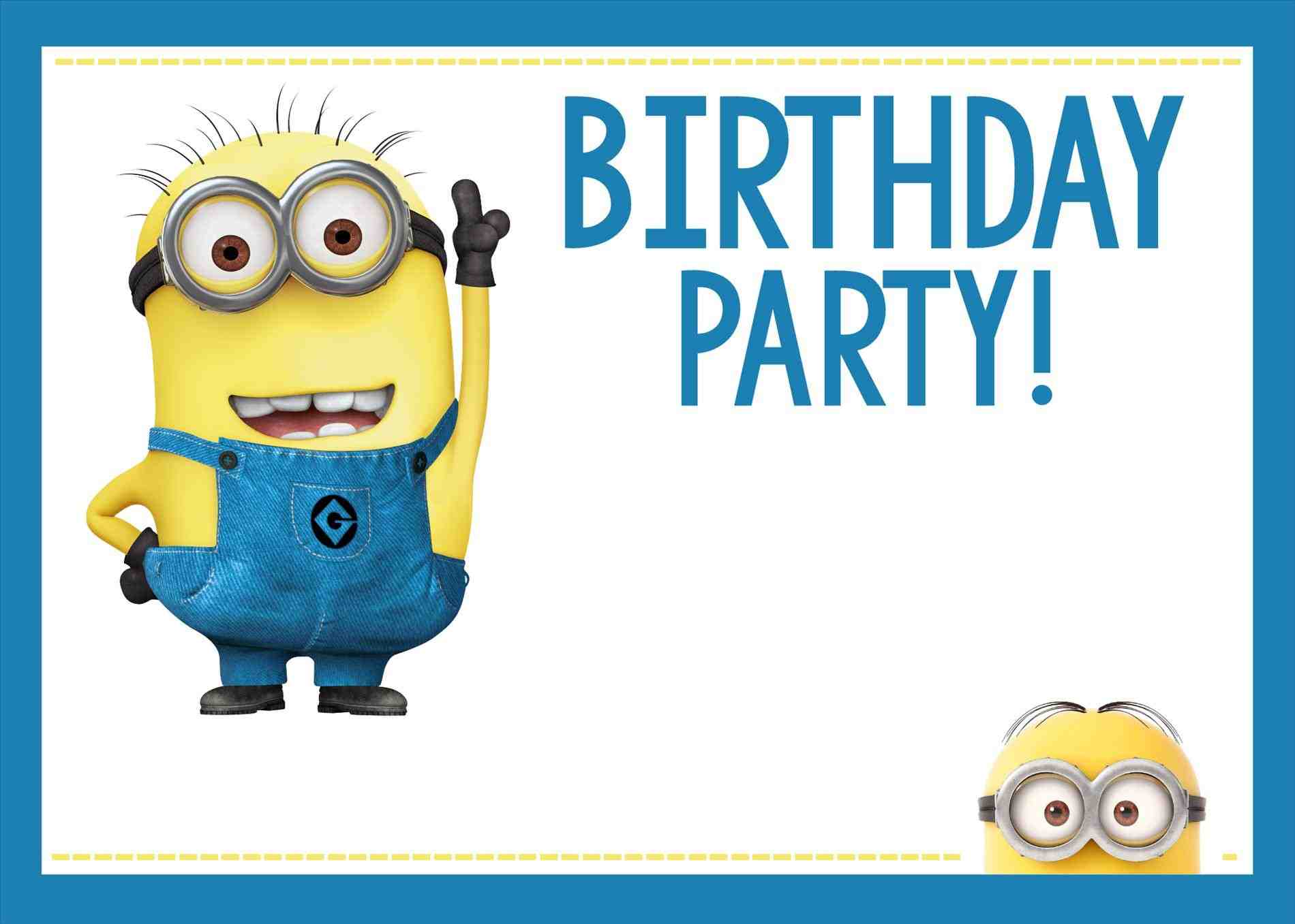 30 Create Minions Birthday Invitation Template For Free for Minions Birthday Invitation Template