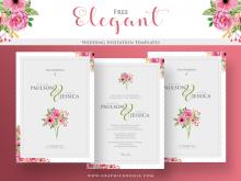 30 Creative Elegant Wedding Invitation Template PSD File with Elegant Wedding Invitation Template