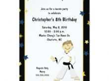 30 Customize Our Free Karate Party Invitation Template Photo by Karate Party Invitation Template
