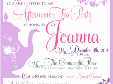 30 Format Tea Party Invitation Template Download for Tea Party Invitation Template