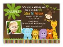 30 Free Jungle Birthday Invitation Template PSD File for Jungle Birthday Invitation Template