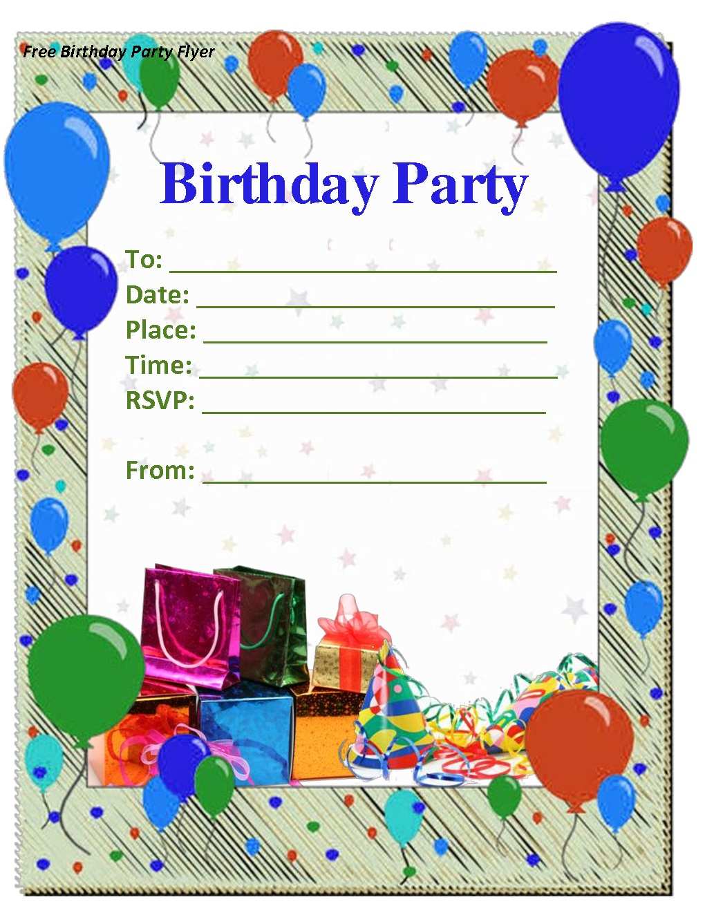 Happy Birthday Invitation Template - Cards Design Templates