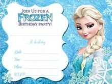30 Printable Elsa Party Invitation Template for Ms Word with Elsa Party Invitation Template