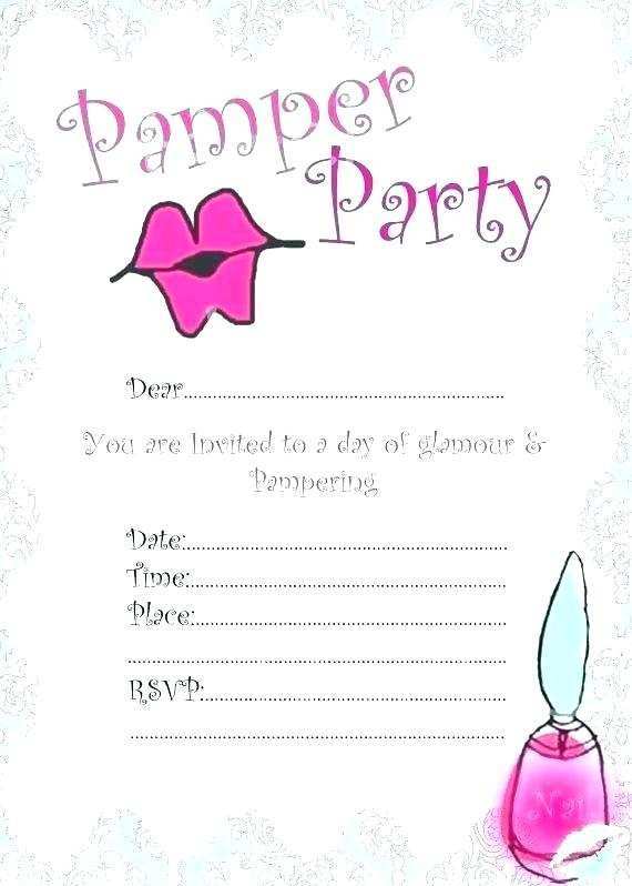 30 Printable Spa Party Invitation Template Now For Spa Party Invitation Template Cards Design Templates