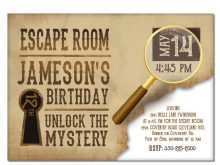30 Standard Escape Room Birthday Invitation Template in Word by Escape Room Birthday Invitation Template