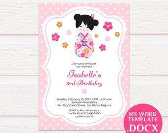 30 The Best Japanese Party Invitation Template Templates by Japanese Party Invitation Template