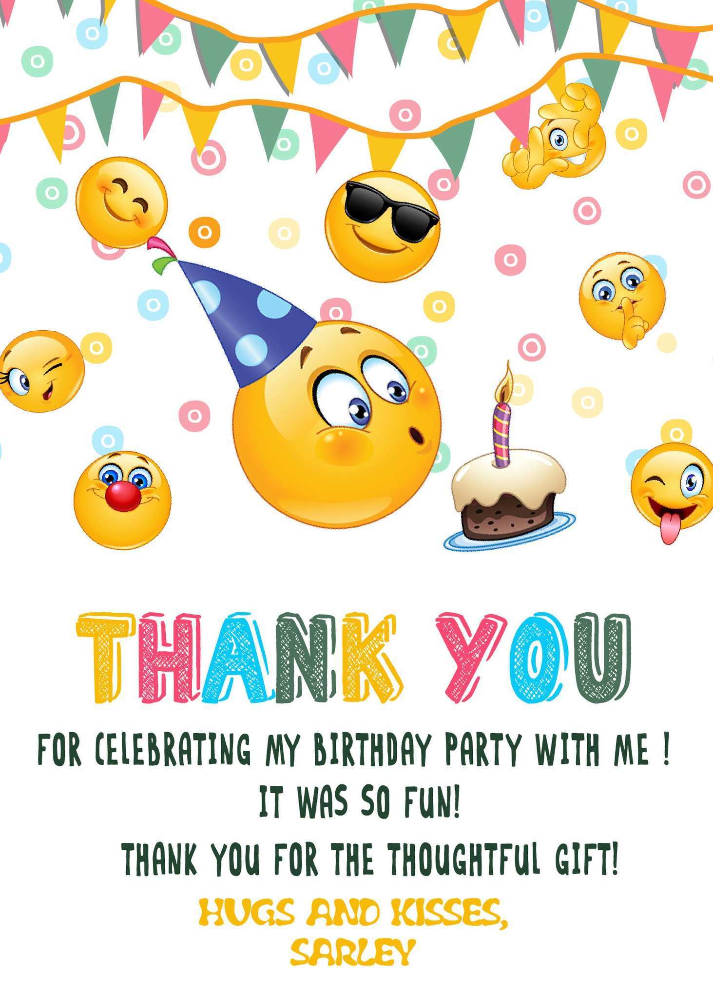 31 Customize Emoji Birthday Party Invitation Template Free Layouts with ...