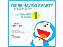 Doraemon Birthday Invitation Template