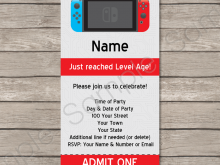 31 Free Printable Video Game Party Invitation Template For Free for Video Game Party Invitation Template