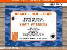 31 Standard Nerf War Birthday Invitation Template Templates by Nerf War Birthday Invitation Template