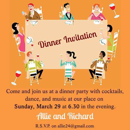 31 Visiting Example Invitation To Dinner Formating by Example Invitation To Dinner