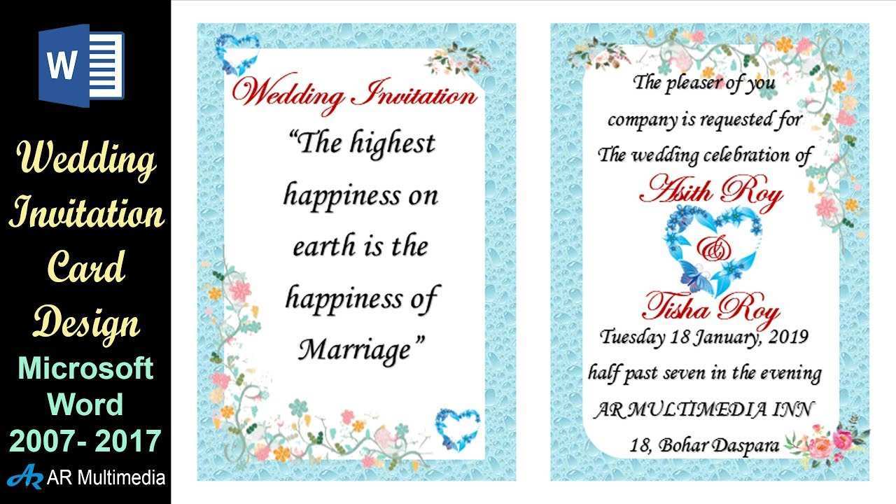 31 Visiting Wedding Invitation Template For Microsoft Word Layouts for Wedding Invitation Template For Microsoft Word