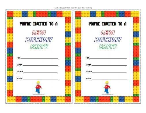 32 Best Free Party Invitation Templates Lego With Stunning Design by Free Party Invitation Templates Lego