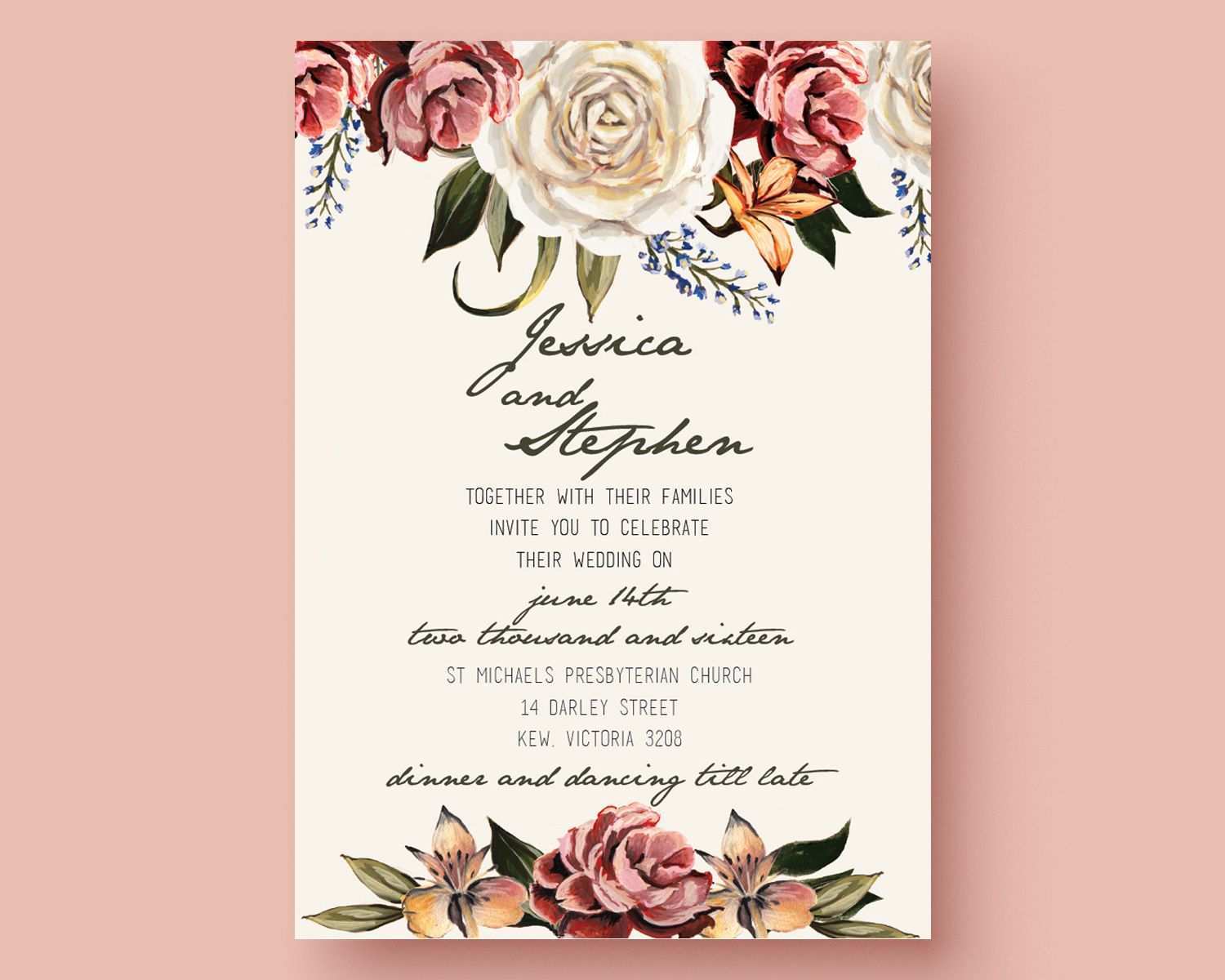 Make Your Own Wedding Invitation Template Free - Cards Design Templates