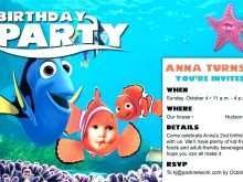 32 Format Nemo Birthday Invitation Template Formating with Nemo Birthday Invitation Template