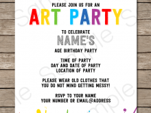 32 Format Paint Party Invitation Template Free Photo for Paint Party Invitation Template Free