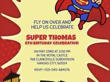 32 Format Superman Birthday Invitation Template For Free by Superman Birthday Invitation Template