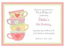32 Free Afternoon Tea Party Invitation Template Download with Afternoon Tea Party Invitation Template