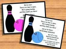 Ten Pin Bowling Party Invitation Template