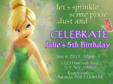 32 Free Printable Tinkerbell Birthday Invitation Template in Word for Tinkerbell Birthday Invitation Template
