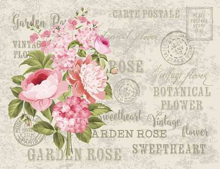 32 Online Vintage Postcard Background Vector Template For Wedding Invitation in Photoshop with Vintage Postcard Background Vector Template For Wedding Invitation