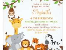 32 Standard Jungle Theme Birthday Invitation Template Online With Stunning Design for Jungle Theme Birthday Invitation Template Online