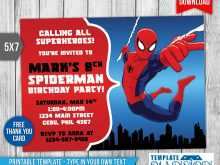 32 Standard Spiderman Party Invitation Template Free Download by Spiderman Party Invitation Template Free
