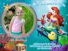 32 Visiting Little Mermaid Blank Invitation Template Templates for Little Mermaid Blank Invitation Template