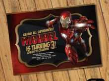 33 Create Iron Man Birthday Invitation Template Layouts with Iron Man Birthday Invitation Template