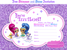 33 Customize Shimmer And Shine Birthday Invitation Template Templates by Shimmer And Shine Birthday Invitation Template