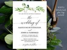33 Free Printable Greenery Wedding Invitation Template Download for Greenery Wedding Invitation Template