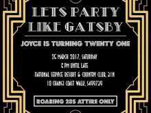 33 How To Create Great Gatsby Party Invitation Template Free With Stunning Design with Great Gatsby Party Invitation Template Free
