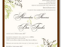 33 Online Leaves Wedding Invitation Template With Stunning Design with Leaves Wedding Invitation Template