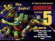 33 Printable Ninja Turtle Party Invitation Template Free for Ms Word with Ninja Turtle Party Invitation Template Free