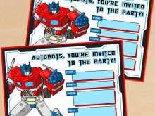 33 Report Transformers Birthday Invitation Template Templates for Transformers Birthday Invitation Template
