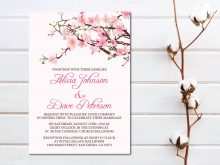 34 Adding Wedding Invitation Template Cherry Blossom For Free for Wedding Invitation Template Cherry Blossom