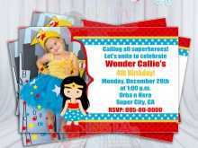 34 Creating Wonder Woman Party Invitation Template in Photoshop with Wonder Woman Party Invitation Template