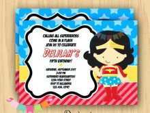 34 Customize Our Free Wonder Woman Birthday Invitation Template Maker for Wonder Woman Birthday Invitation Template