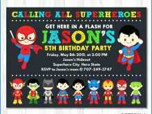 Princess And Superhero Party Invitation Template