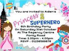34 Online Princess And Superhero Party Invitation Template Now by Princess And Superhero Party Invitation Template