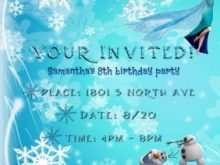 34 The Best Elsa Party Invitation Template For Free with Elsa Party Invitation Template