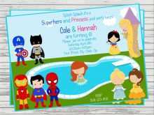 34 Visiting Princess And Superhero Party Invitation Template With Stunning Design for Princess And Superhero Party Invitation Template