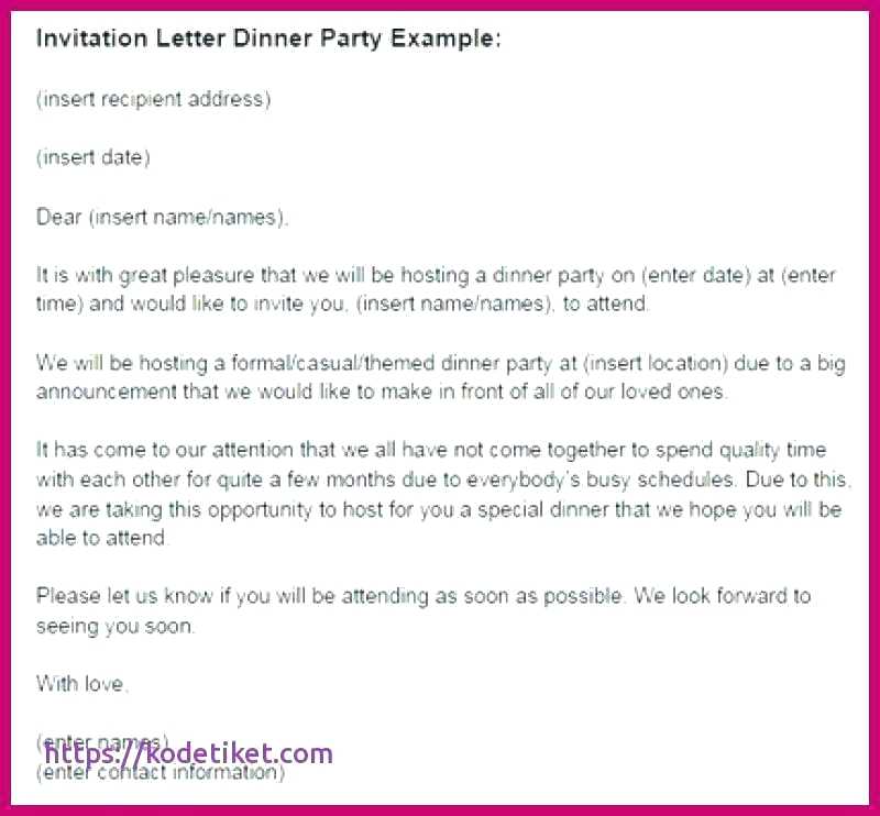 35 Create Invitation Letter Dinner Party Example Templates by Invitation Letter Dinner Party Example