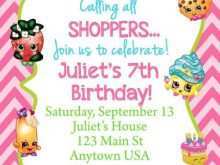 Shopkins Birthday Invitation Template Free