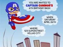 35 How To Create Captain America Birthday Invitation Template With Stunning Design with Captain America Birthday Invitation Template